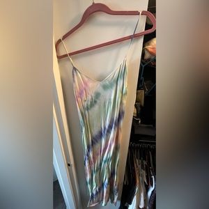 NWT Zara silk tie dye dress